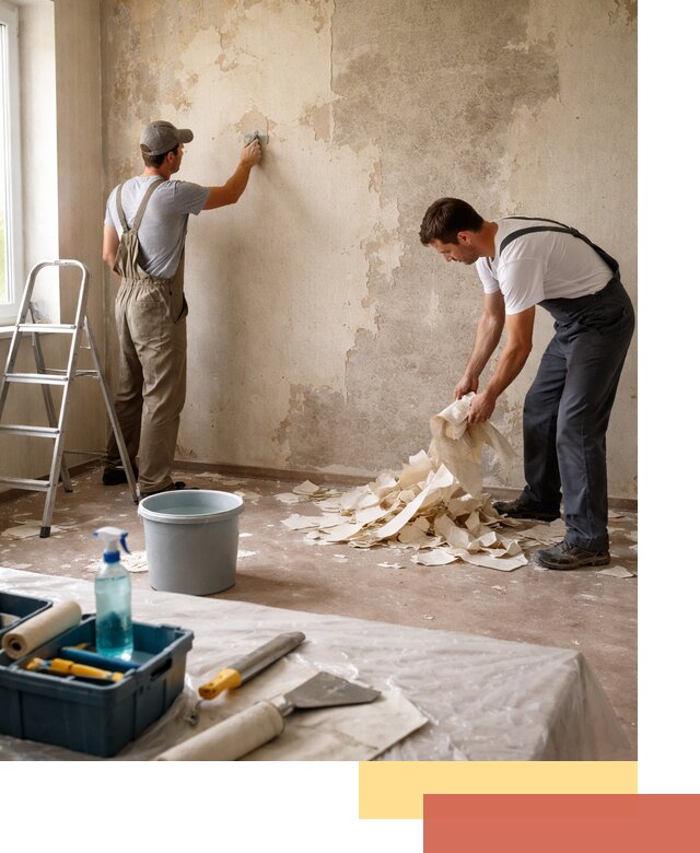 Снятие старых обоев в Шарыпово быстро и качественно