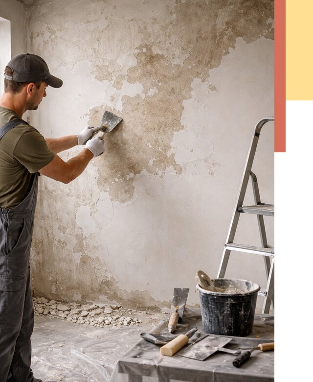 Снятие старой шпаклевки в Шарыпово от 1869 руб. — быстро и недорого | ОТДЕЛОЧНИК-Шрп