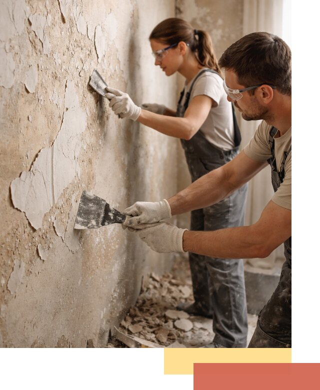 Снятие старой шпаклевки и подготовка поверхностей в Шарыпово
