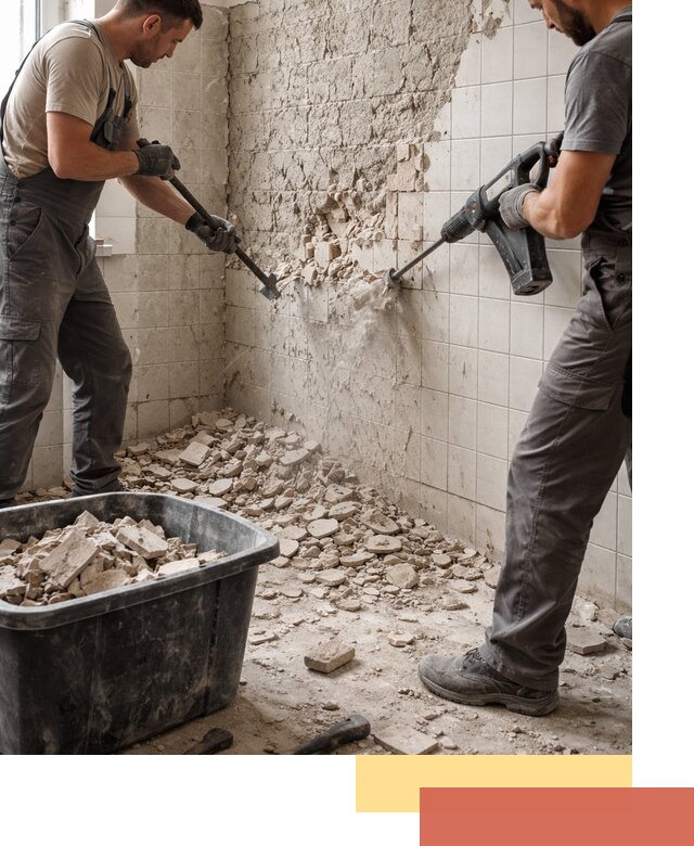 Демонтаж плитки со стен в Шарыпово быстро и аккуратно