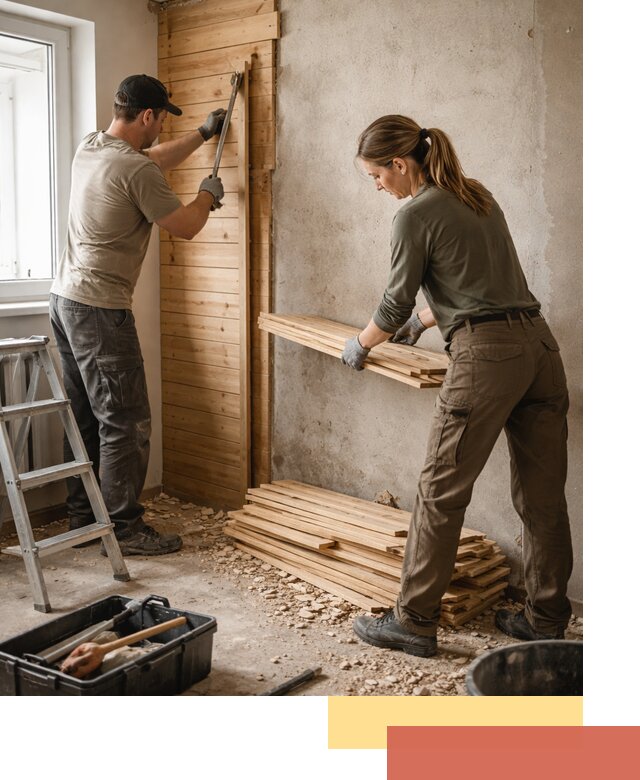 Демонтаж вагонки со стен в Шарыпово — профессиональный демонтаж