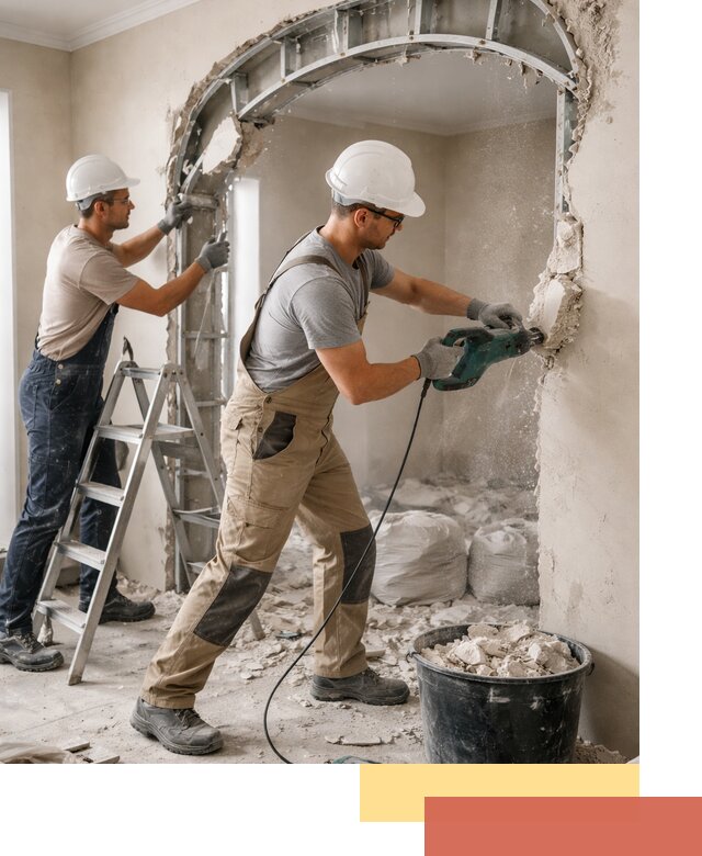 Демонтаж гипсокартонной арки в Шарыпово быстро и аккуратно