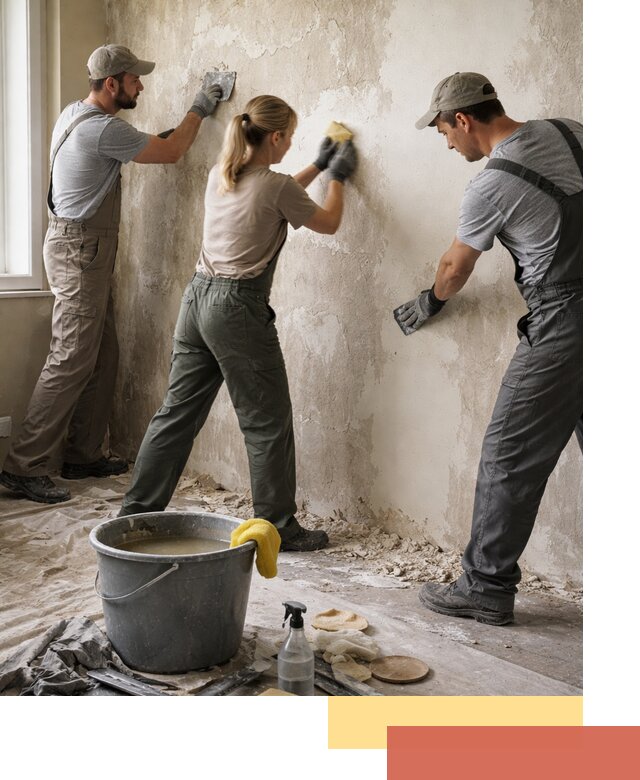 Очистка стен от клея и грунтовки в Шарыпово качественно и быстро