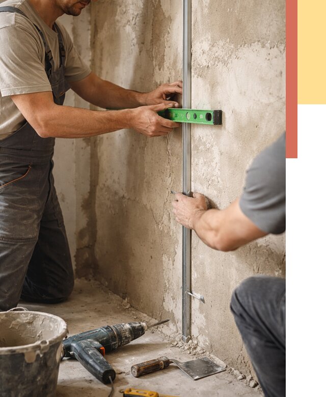 Установка штукатурных маяков в Шарыпово от 7074 руб. — быстро и недорого | ОТДЕЛОЧНИК-Шрп