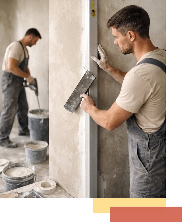 Выведение углов стен в Шарыпово: монтаж и оштукатуривание