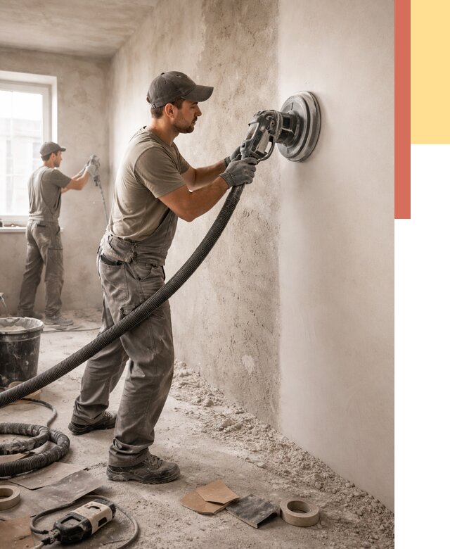 Шлифовка стен в Шарыпово от 1213 руб/м2 — быстро и недорого | ОТДЕЛОЧНИК-Шрп