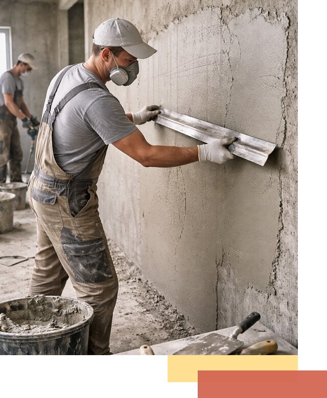 Штукатурка бетонных стен в Шарыпово качественно и долговечно