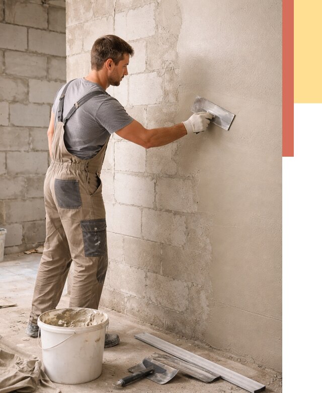 Штукатурка стен из газобетона в Шарыпово от 2122 руб./м2 — быстро и недорого | ОТДЕЛОЧНИК-Шрп