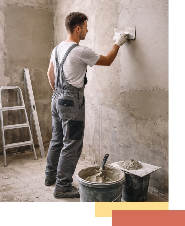 Штукатурка стен в ванной под ключ в Шарыпово