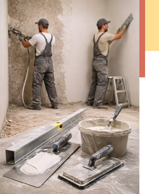 Штукатурка стен под обои в Шарыпово от 4547 руб./м2 — выравнивание под обои | ОТДЕЛОЧНИК-Шрп