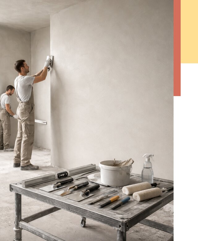 Штукатурка стен под покраску в Шарыпово от 4547 руб./м² — качественно и недорого | ОТДЕЛОЧНИК-Шрп