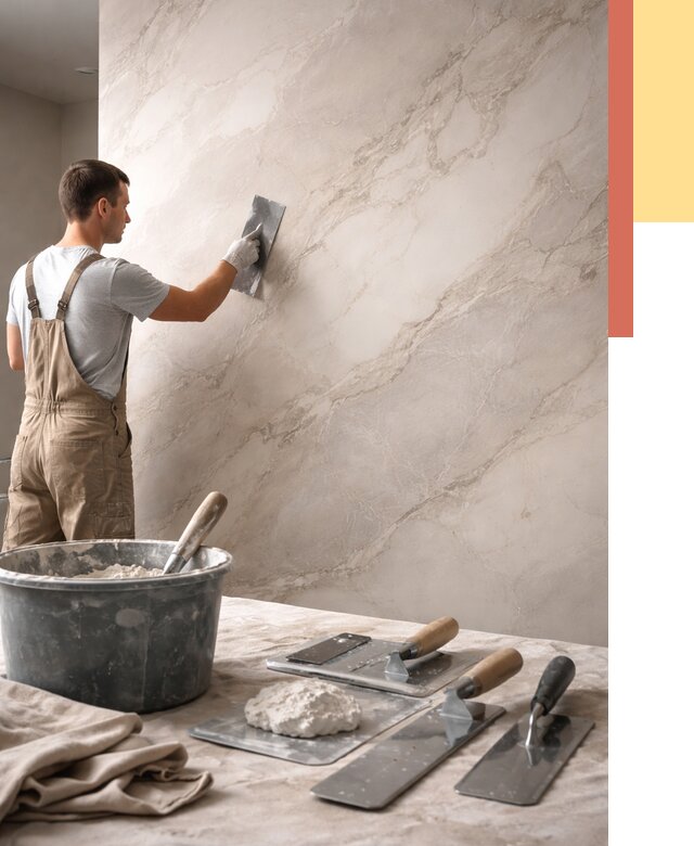 Декоративная штукатурка под мрамор в Шарыпово от 2829 руб./м² — быстро и недорого | ОТДЕЛОЧНИК-Шрп