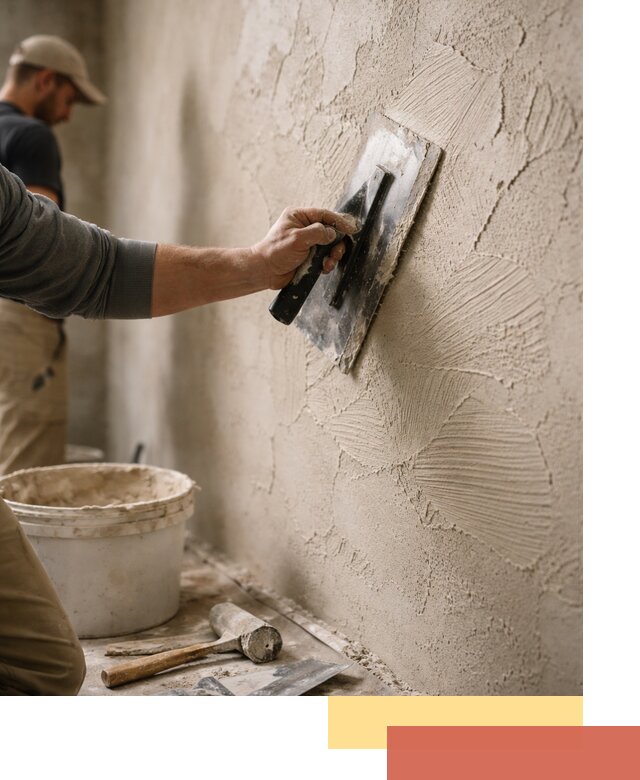 Фактурная штукатурка стен в Шарыпово — монтаж, отделка, реставрация