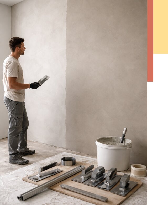 Нанесение микроцемента на стены в Шарыпово от 3234 руб./м2 под ключ | ОТДЕЛОЧНИК-Шрп