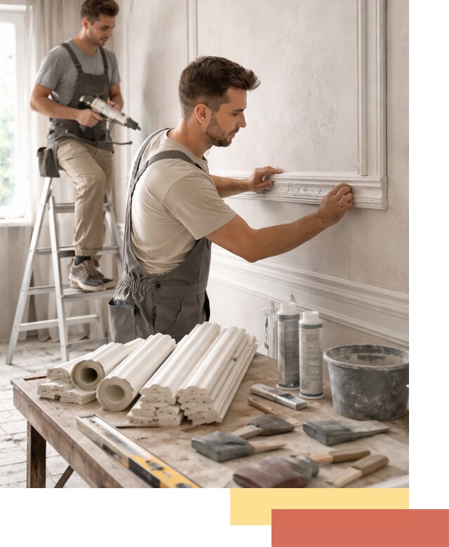 Монтаж лепнины на стены в Шарыпово профессионально и качественно