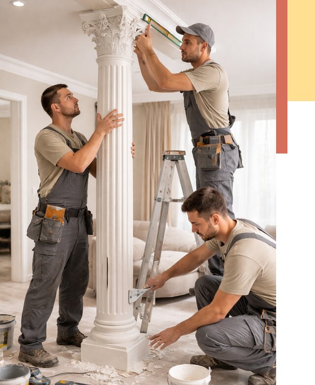 Установка декоративных колонн в Шарыпово от 12126 руб. под ключ | ОТДЕЛОЧНИК-Шрп