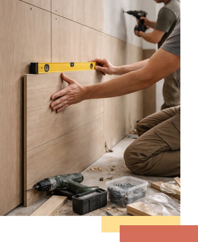 Профессиональный монтаж МДФ панелей на стены в Шарыпово