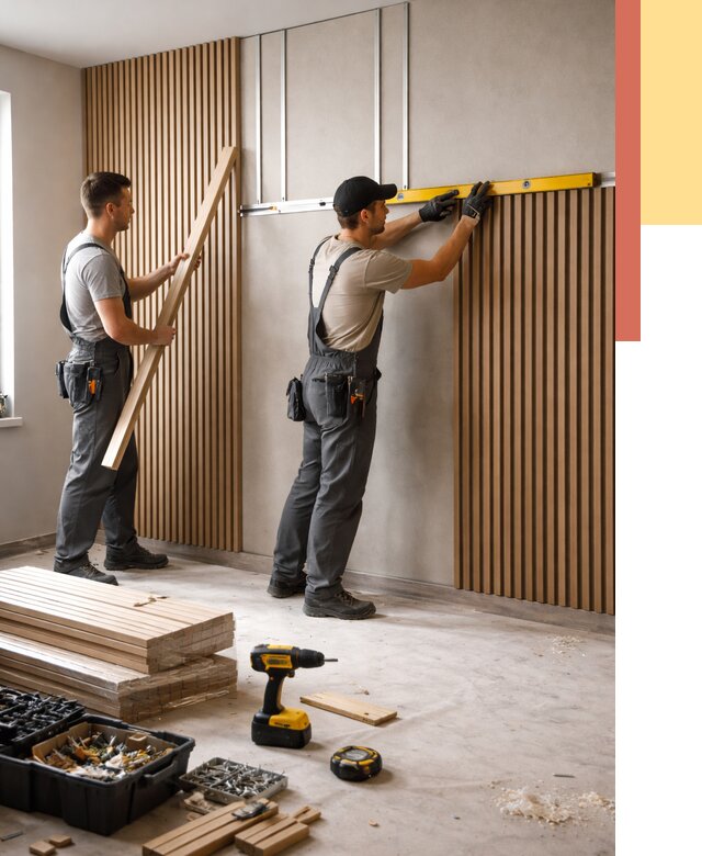 Монтаж реечных панелей на стены в Шарыпово от 1213 руб. — быстро и недорого | ОТДЕЛОЧНИК-Шрп