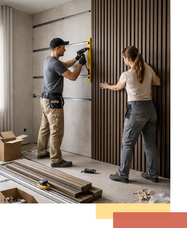 Монтаж реечных панелей на стены в Шарыпово