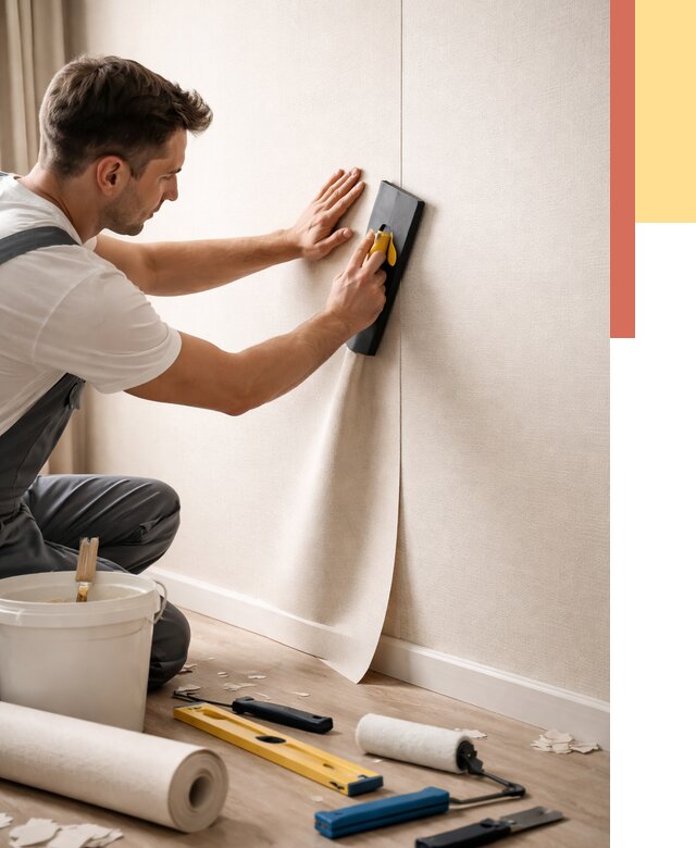 Поклейка виниловых обоев в Шарыпово от 4547 руб. | Быстро и недорого — ОТДЕЛОЧНИК-Шрп