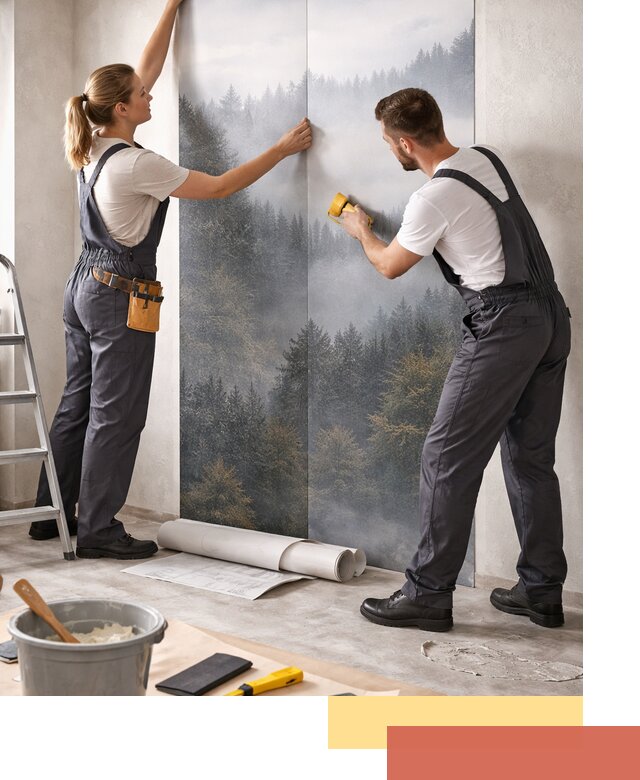 Поклейка фотообоев профессионально в Шарыпово под ключ