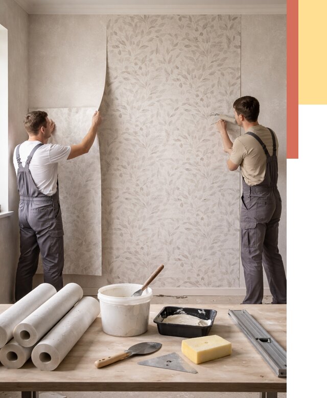 Поклейка обоев с подбором рисунка в Шарыпово от 3537 руб. | ОТДЕЛОЧНИК-Шрп - быстро и недорого