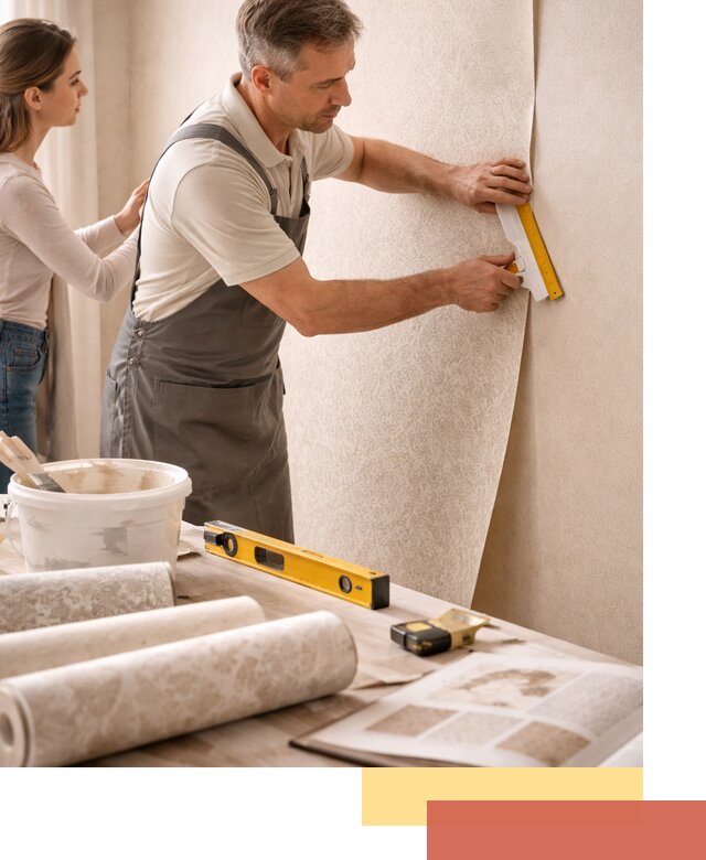 Поклейка обоев с подбором рисунка в Шарыпово