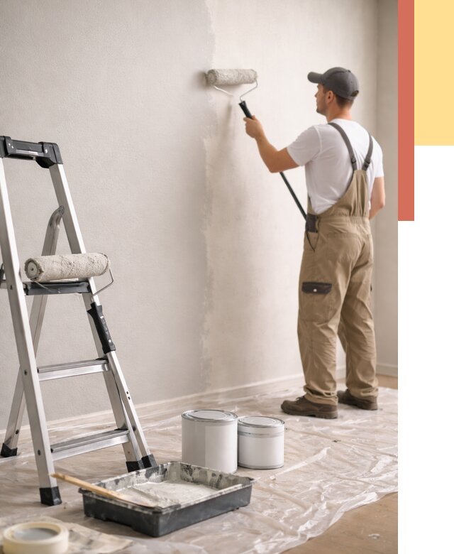 Покраска стен латексной краской в Шарыпово от 4547 руб. за м2 | ОТДЕЛОЧНИК-Шрп