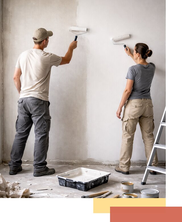 Окраска стен по стеклохолсту в Шарыпово качественно и долговечно