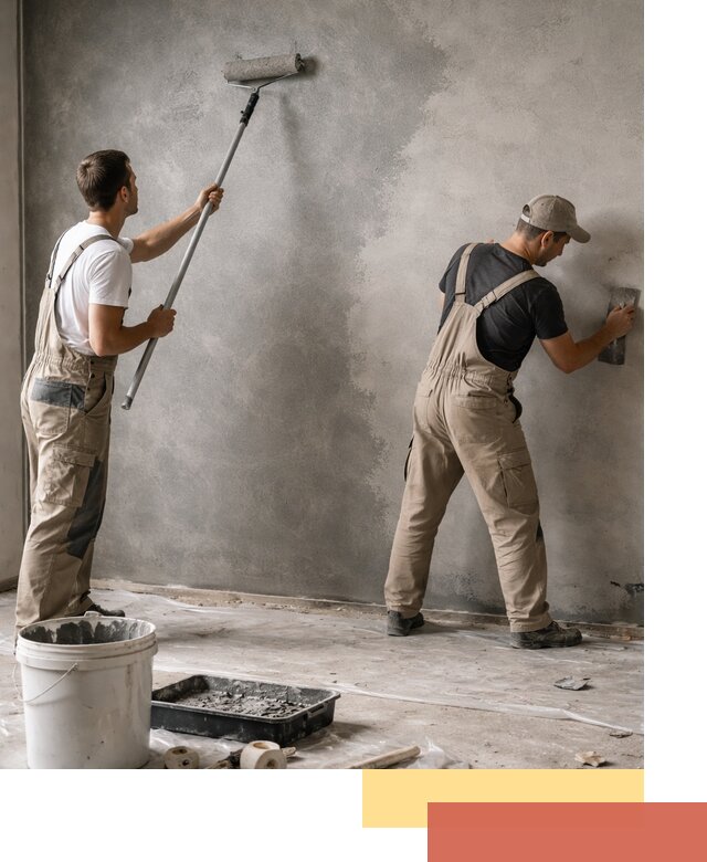 Покраска стен под бетон в Шарыпово профессионально и недорого