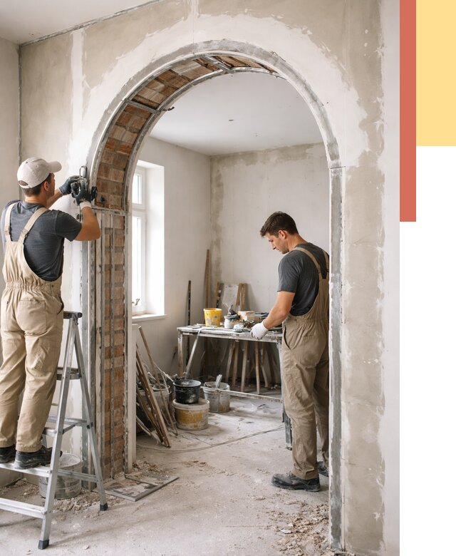 Устройство арочного проема в Шарыпово от 9600 руб. под ключ — быстро и недорого | ОТДЕЛОЧНИК-Шрп