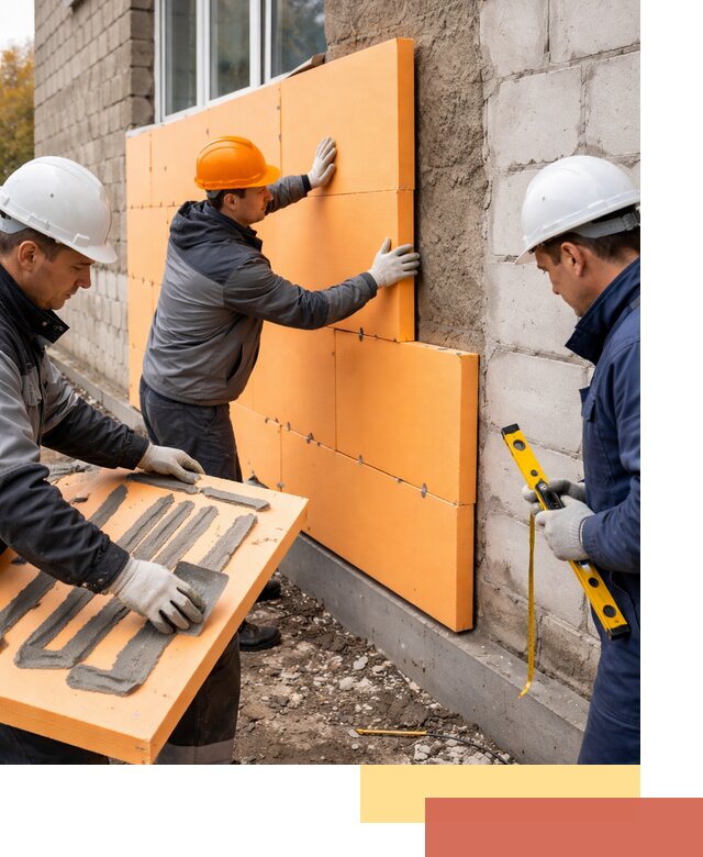Утепление фасада пеноплексом под ключ в Шарыпово
