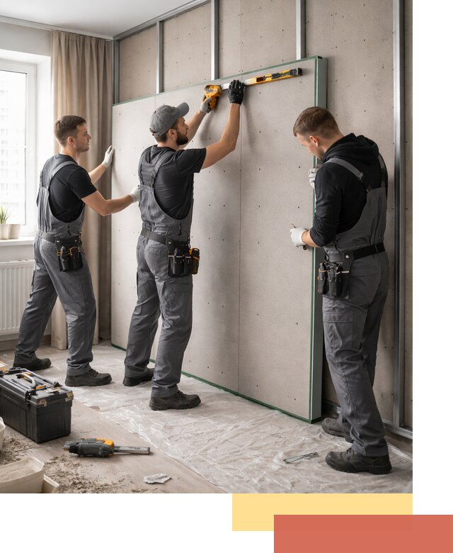 Шумоизоляция стен панелями ЗИПС в Шарыпово для жилых и коммерческих помещений