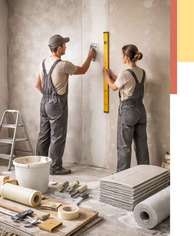 Отделка стен в Шарыпово от 1516 руб/м² — недорого, быстро, под ключ | ОТДЕЛОЧНИК-Шрп