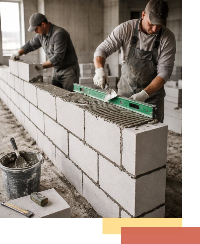 Кладка перегородок из газобетона в Шарыпово быстро и качественно