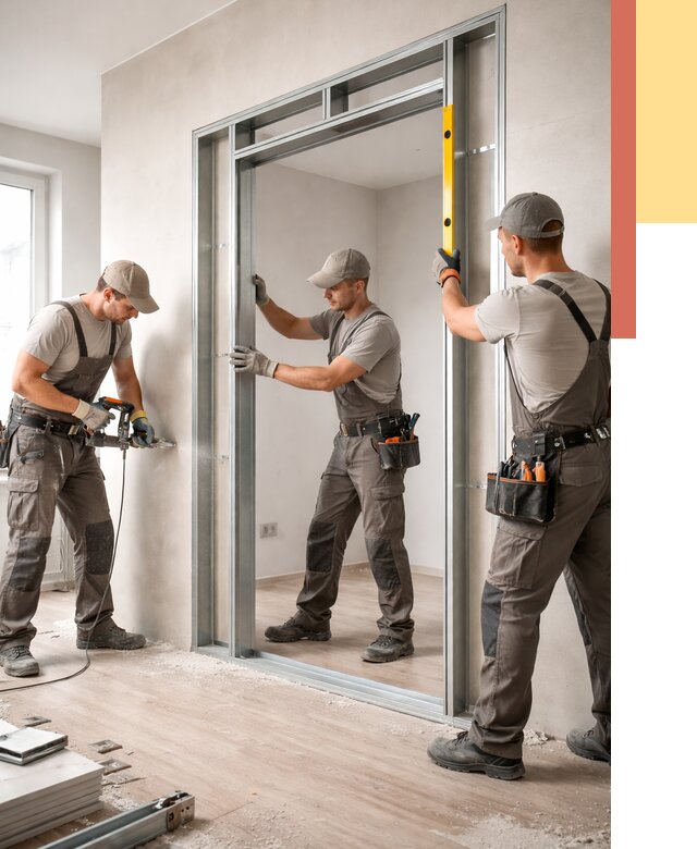 Устройство дверного проема в перегородке в Шарыпово от 4547 руб. под ключ | ОТДЕЛОЧНИК-Шрп