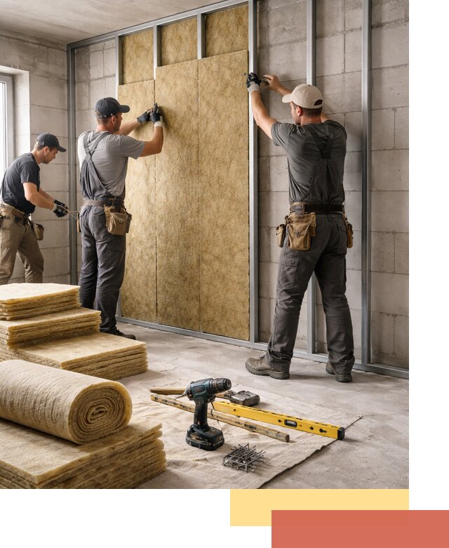 Шумоизоляция перегородок из блоков в Шарыпово — монтаж и защита шумоизоляцией