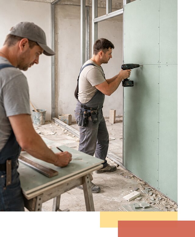 Перегородки из влагостойкого гипсокартона под ключ в Шарыпово