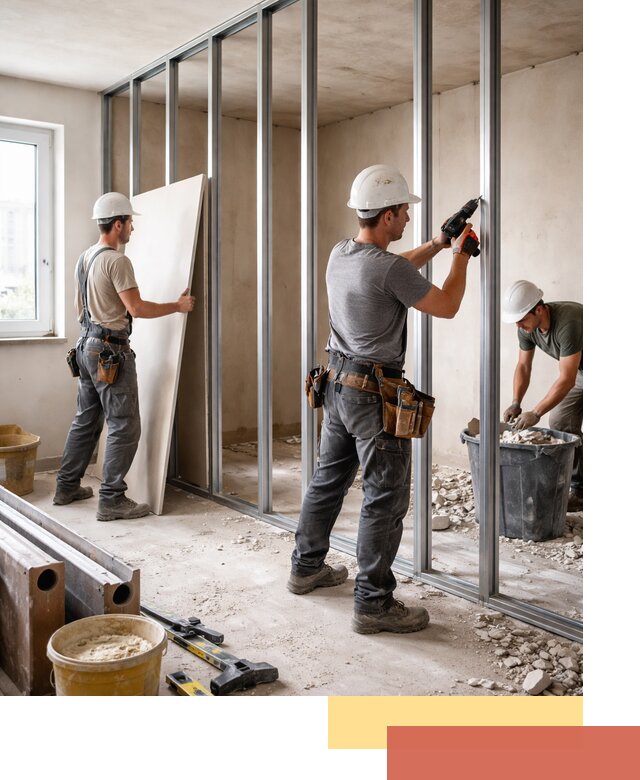 Перенос гипсокартонной перегородки в Шарыпово профессионально и быстро