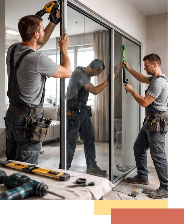 Каркасные стеклянные перегородки под ключ в Шарыпово