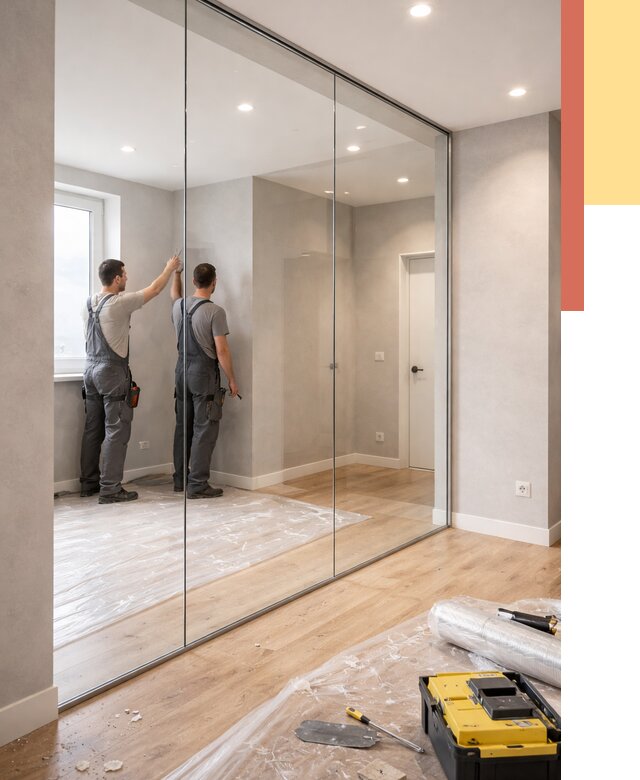 Безрамные стеклянные перегородки в Шарыпово — монтаж от 9600 руб. | ОТДЕЛОЧНИК-Шрп