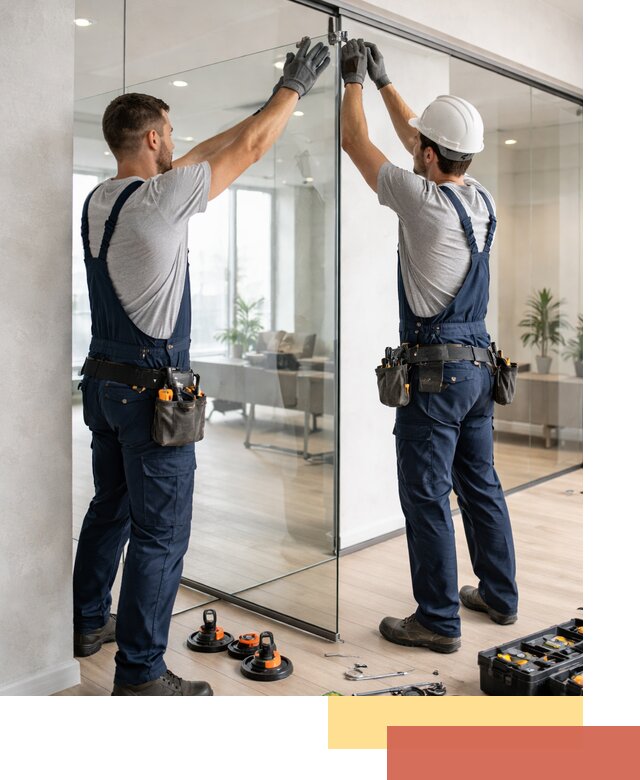 Безрамные стеклянные перегородки под ключ в Шарыпово