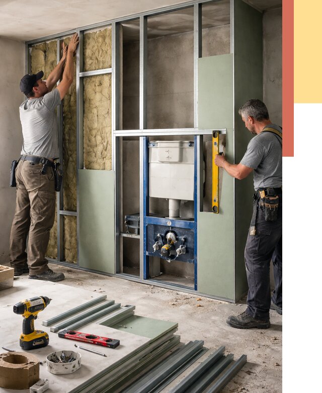 Установка сантехнических перегородок в Шарыпово от 8589 руб. | ОТДЕЛОЧНИК-Шрп