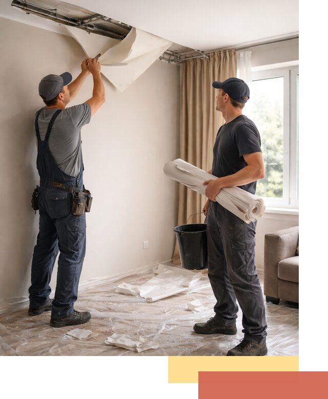 Демонтаж натяжного потолка в Шарыпово быстро и аккуратно