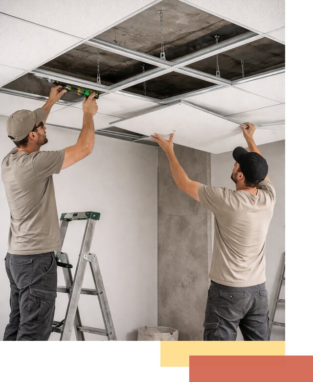 Монтаж потолка Армстронг под ключ в Шарыпово