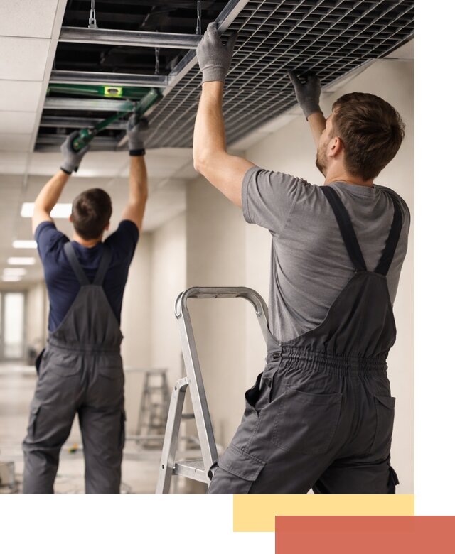 Монтаж потолка Грильято в Шарыпово: установка под ключ качественно