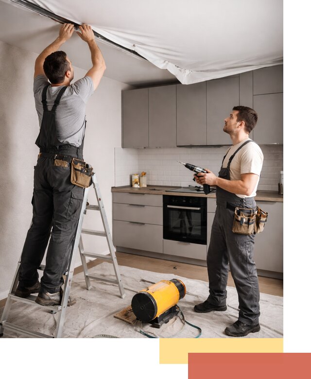 Монтаж натяжного потолка на кухне в Шарыпово