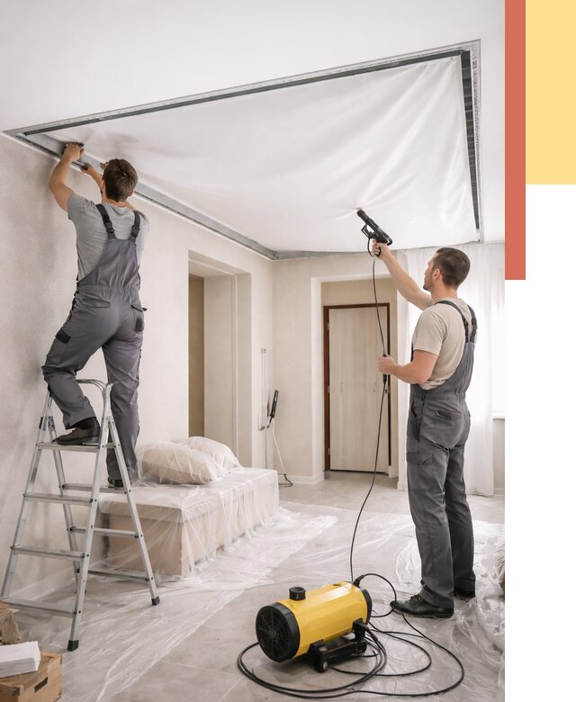 Монтаж натяжного потолка в прихожей в Шарыпово от 2678 руб. под ключ | ОТДЕЛОЧНИК-Шрп