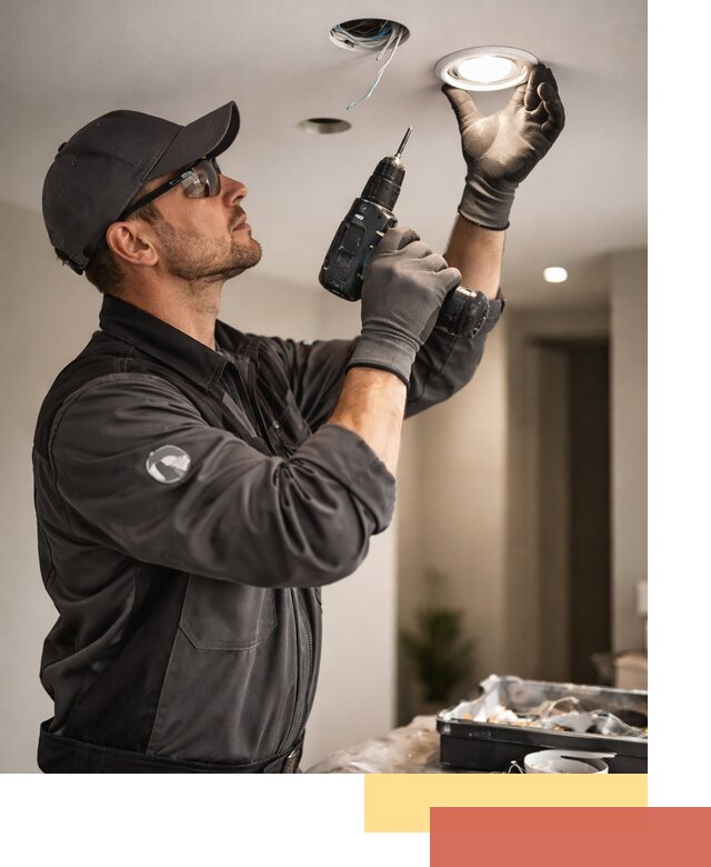 Установка точечных светильников в натяжной потолок в Шарыпово