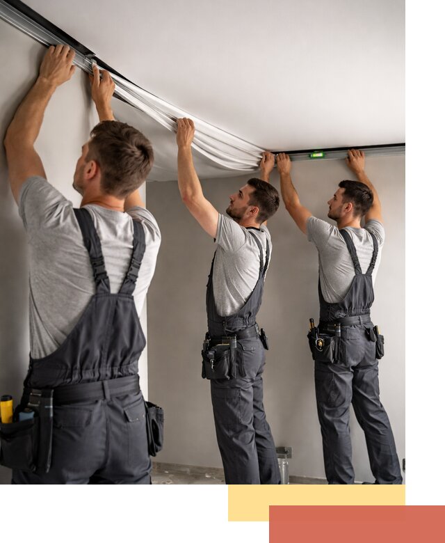 Теневые натяжные потолки в Шарыпово: монтаж и отделка быстро и качественно